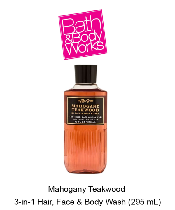 Men's Mahogany Teakwood 3-in-1 Hair, Face & Body Wash
