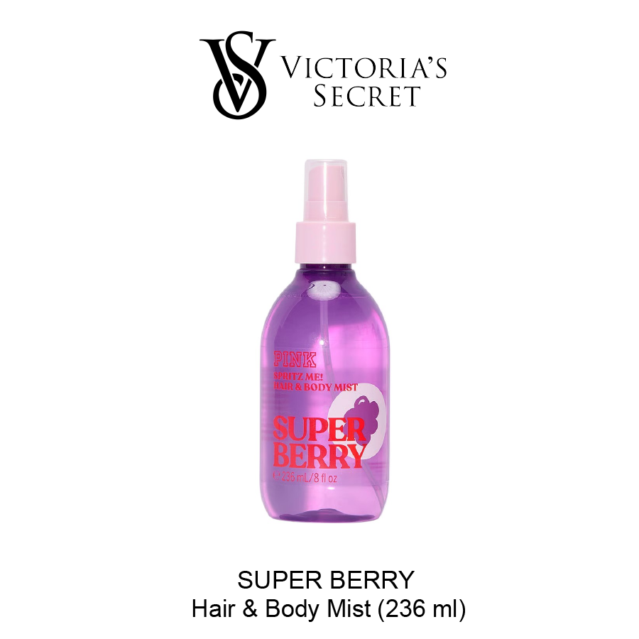 VS Pink Hair & Body Mist May-05-2026-01 Body Care SUPER BERRY Hair & Body Mist - Image 1