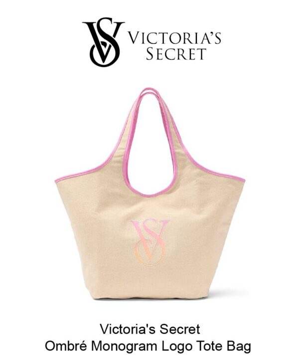 Victoria's Secret Ombré Monogram Logo Tote Bag