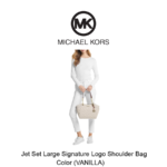 Jet Set Large Signature Logo Shoulder Bag - VANILLA - Image 3