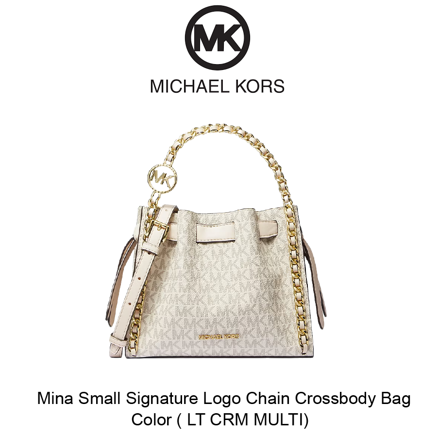 MICHAEL KORS Bags July-18-2026-01 Mina Small Signature Logo Chain Crossbody Bag (LT CRM MULTI) - Image 1