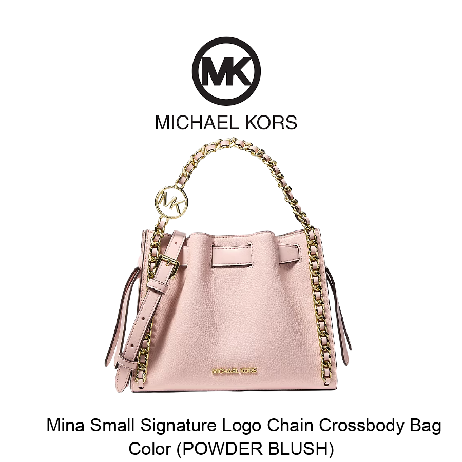 MICHAEL KORS Bags July-18-2026-07 Mina Small Signature Logo Chain Crossbody Bag (POWDER BLUSH) - Image 1