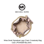 Mina Small Signature Logo Chain Crossbody Bag (POWDER BLUSH) - Image 2