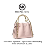 Mina Small Signature Logo Chain Crossbody Bag (POWDER BLUSH) - Image 3