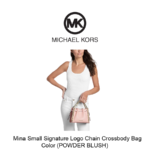 Mina Small Signature Logo Chain Crossbody Bag (POWDER BLUSH) - Image 4