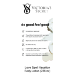 BODY FRAGRANCE Love Spell Vacation Fragrance Lotion - Image 3