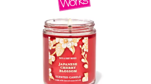 Japanese Cherry Blossom Mason Single Wick Candle