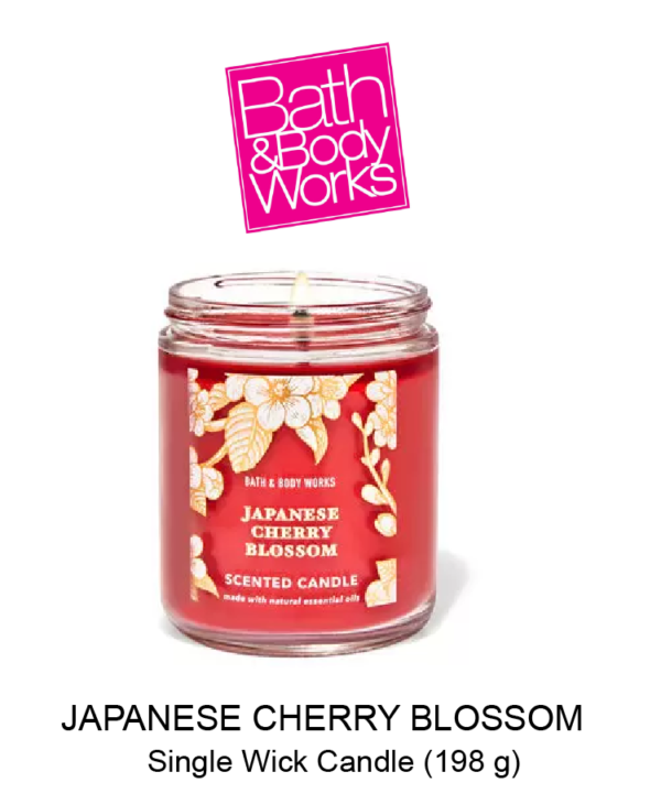 Japanese Cherry Blossom Mason Single Wick Candle